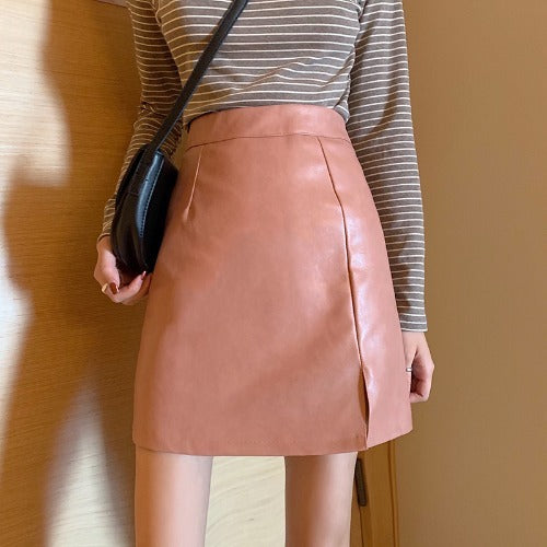 Sexy Shiny PU Leather Minirock für Damen